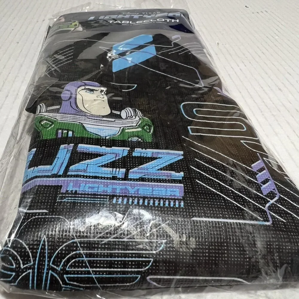 Disney Buzz Lightyear Tablecloth Black 52in X 70in Pixar Party Supply New